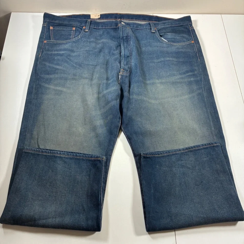 NEW Levi's 501 Original Fit Jeans 48x30 Blue Button Fly Straight USA Cowboy